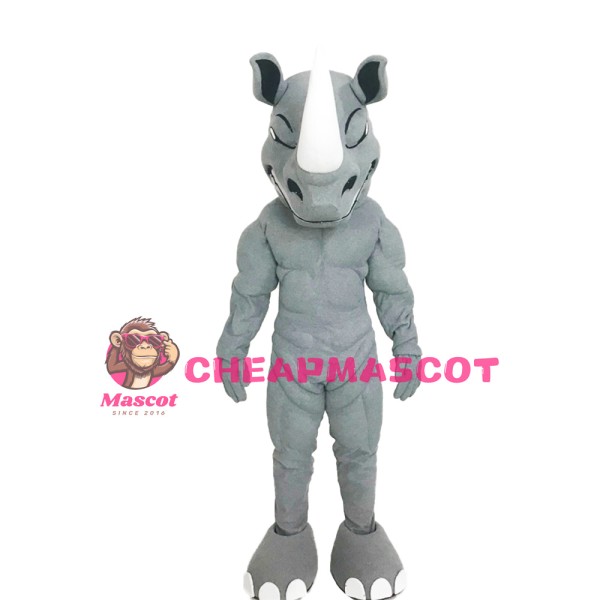 Top Quality Powerful Grey Tyrannosaurus With Muscle Mascot Costume