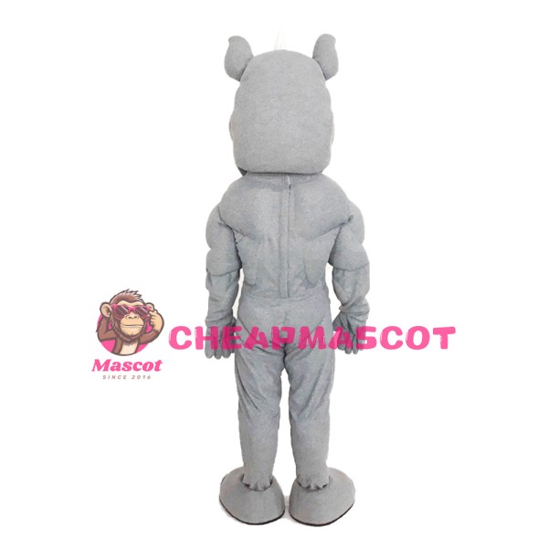 Top Quality Powerful Grey Tyrannosaurus With Muscle Mascot Costume