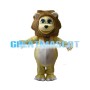 Handmade Lucky Yellow & White Lion Mascot Costume