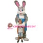 Quality Dear Grey & White Rabbit Mascot Costume