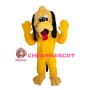 Plush Naughty Yellow Dog Mascot Costume