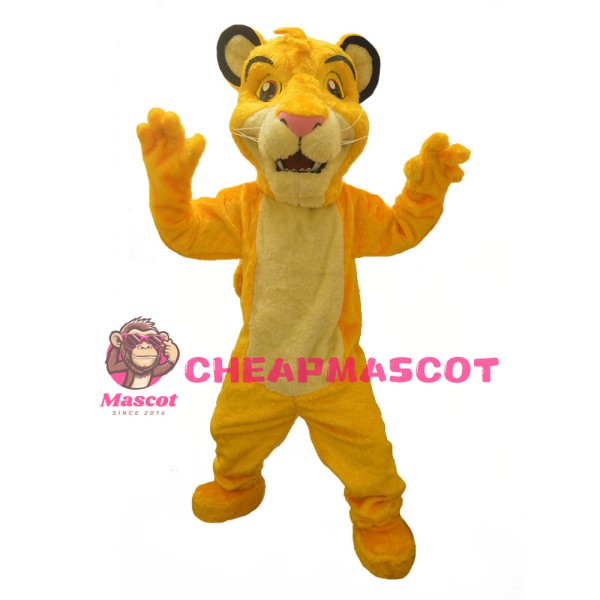 Little Yellow Lion Mascot Costume
