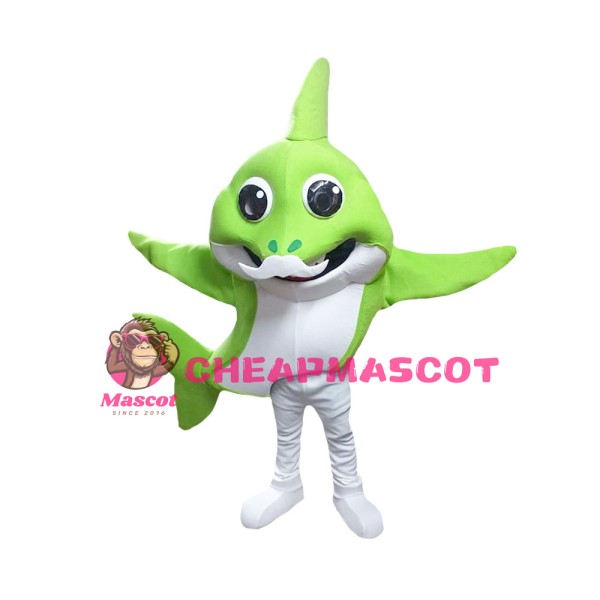 Standing Style Funny Green Dolphin Mascot Costume