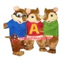 Harmoniously Three Brothers Of Squirrel Mascot Costume