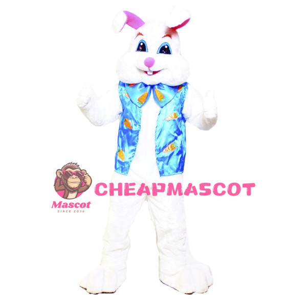Plush Furry Big White Rabbit Mascot Costume