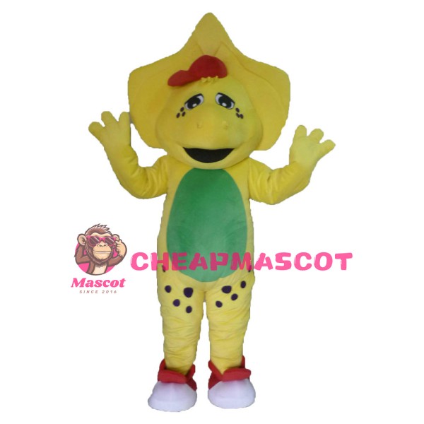 Likeable So Cute Yellow & Green Pterosaur Baby Mascot Costume