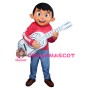 Charming Little Boy Playing Guitar Mascot Costume