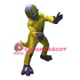 Horrifying Powerful Gold Alien Mascot Costume