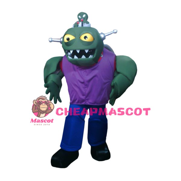 New Version Green Monster Robot Mascot Costume