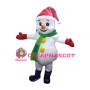 Classic Version Snowman With Green Scarf Mascot Costume