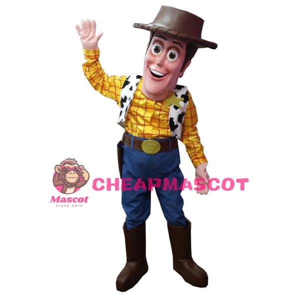 Adult Cowboy With Plaid Shirt Mascot Costume