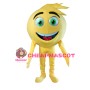 Round Yellow Ball With Green Eyes Mascot Costume