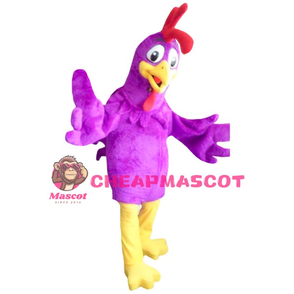 Soft Purple Chicken Mascot Costume