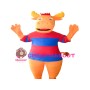 Adult Strong Orange Cattle Mascot Costume