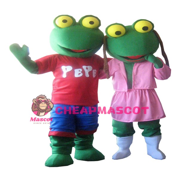 Unisex Frog Couple With Sports Set Mascot Costume