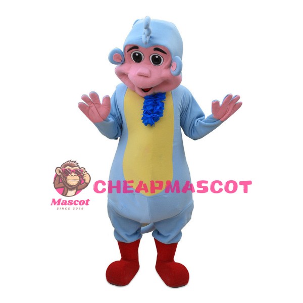 New Kind Funny Sky Blue Monkey Baby Mascot Costume