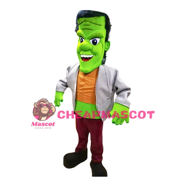 Strange Long Head Green Wack Mascot Costume
