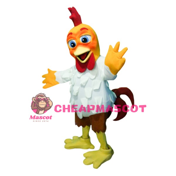 Adult Hot Interesting White Chicken Mascot Costume