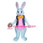 Gross White Rabbit With Orange Tie Mascot Costume