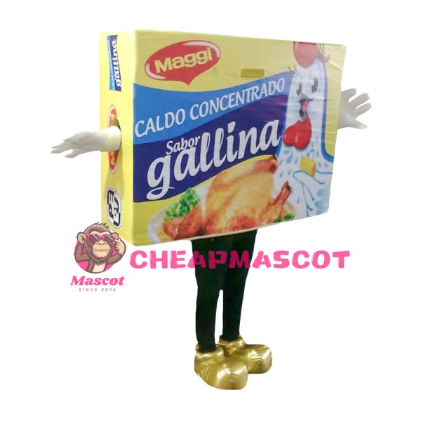 Standing Style Concentrated Chicken Box Mascot Costume