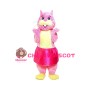 Pink & Yellow Squirrel With Skirt Mascot Costume