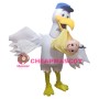 White Vulture Holding A Baby Mascot Costume