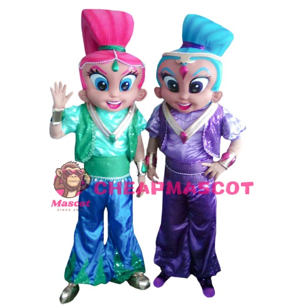 Colorful Indian Woman With Traditional Clothing Mascot Costume