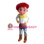 Happy Cowboy With Red Berets Mascot Costume