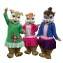 Squirrel Sisters With Colorful Set Mascot Costume