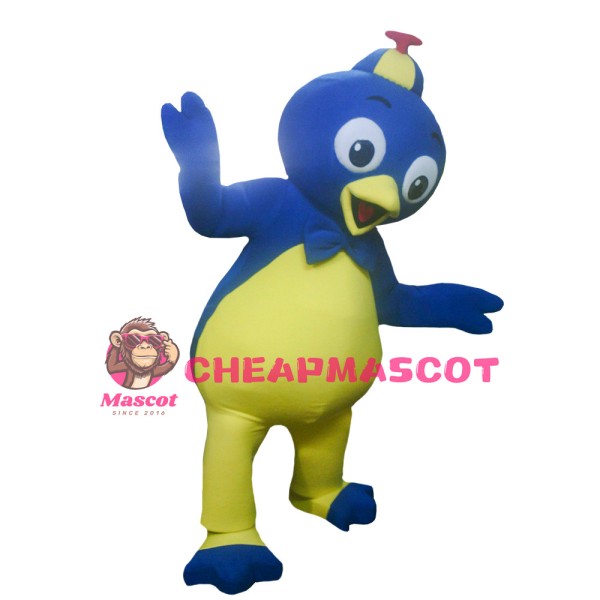 Big Eyes Yellow & Blue Little Bird Mascot Costume