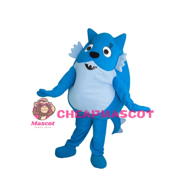 Strange Blue Egg Shaped Doll Mascot Costume