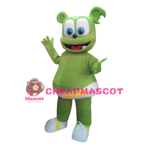 Lovable Cartoon Green Dog Mascot Costume