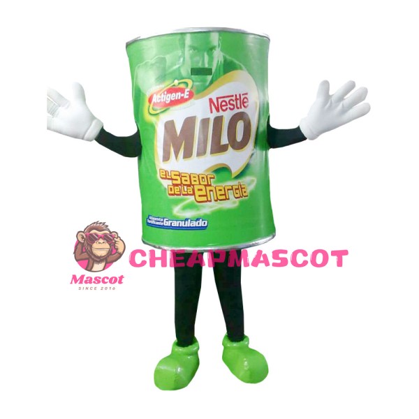 Green Energy Powder Jar Mascot Costume