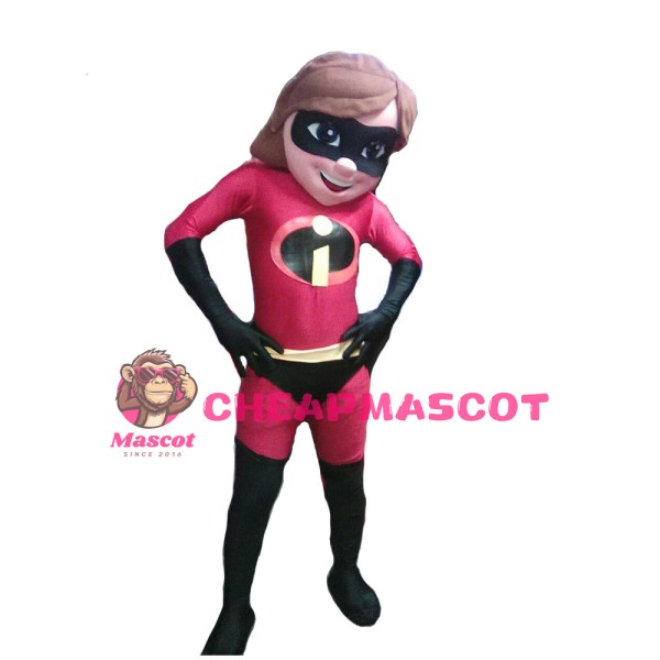 Brave Heroine With Blindfold Mascot Costume