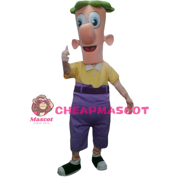 Cup Shaped Head Doll Mascot Costume