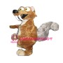 Grey Tail Squirrel With Long Sharp Tooth Mascot Costume