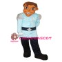 Tall Handsome Prince With Blue Set Mascot Costume