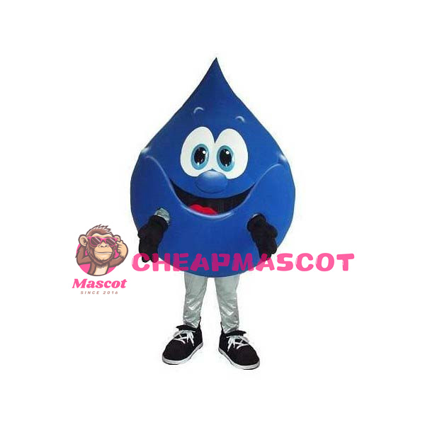 Cartoon Cute Blue Water Drop Mascot Costume