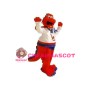 Big Mouth Cartoon Red Dragon Mascot Costume
