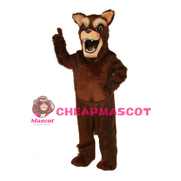 Screaming Brown Dog Mascot Costume
