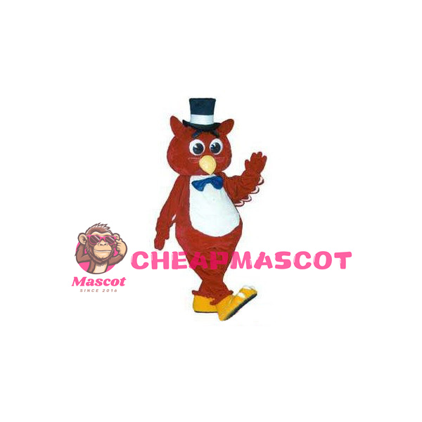 Walking Eagle With Blue Tie Mascot Costume