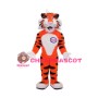 Orange Tiger With Number Plate Mascot Costume