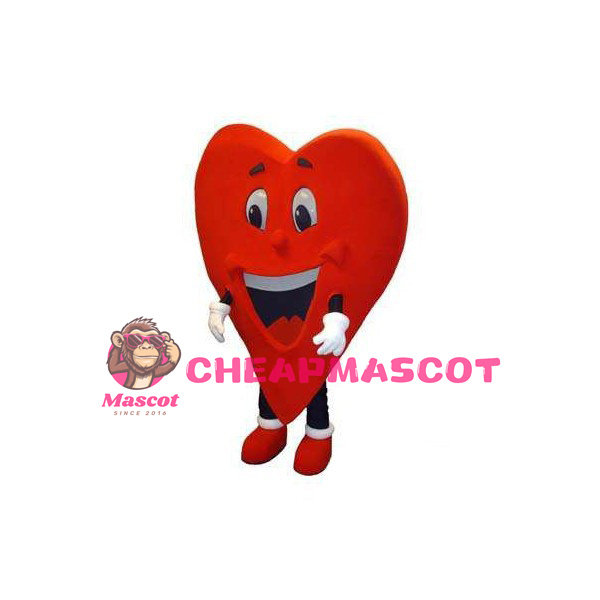 Cartoon Red Love Heart Mascot Costume