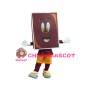 Chocolate Square Head Doll Mascot Costume
