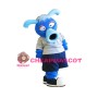 Strange Blue Monster With Flared Mouth Mascot Costume
