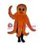 Cute Cartoon Orange Octopus Mascot Costume