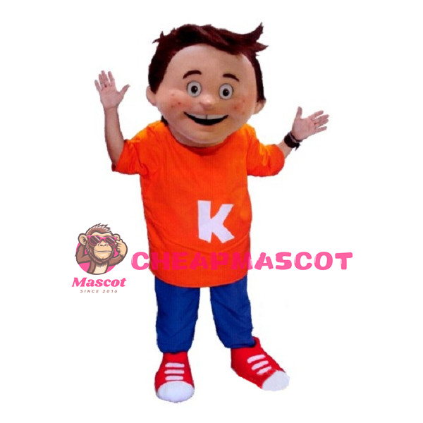 Naughty Freckled Little Boy Mascot Costume