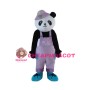 Lively Panda With Pink Pants Mascot Costume