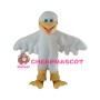 All White Long Fur Bird Mascot Costume
