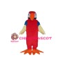 Hairy Cartoon Red Bird Mascot Costume